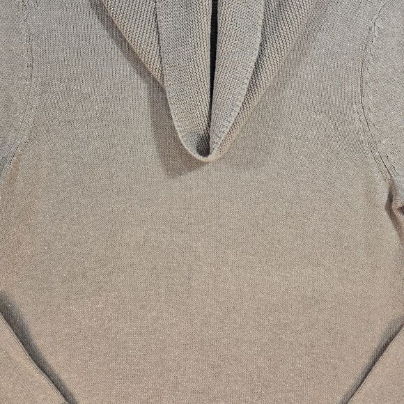 Chico's Brown with Gold Metallic Glitter Turtleneck Sweater Pullover Size 1 M/8 - Picture 2 of 13
